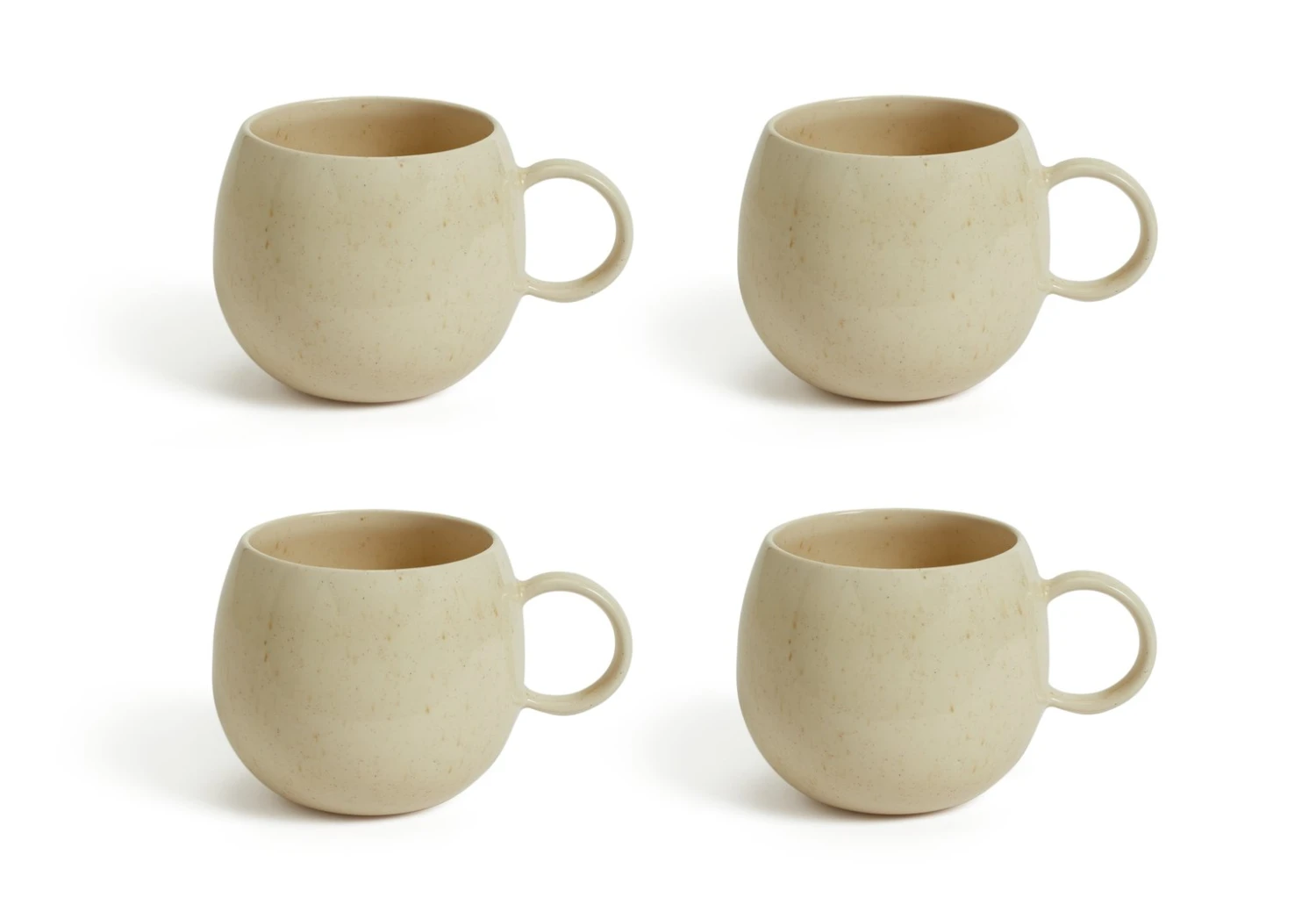 Habitat Evora Set Of 4 Stoneware Mugs - Natural 1 Habitat Evora Set Of 4 Stoneware Mugs - Natural