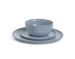 Habitat Evora 12 Piece Stoneware Dinner Set - Blue -Cooking and dining Shop 9423499 R Z002A