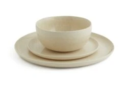 Habitat Evora 12 Piece Stoneware Dinner Set - Natural -Cooking and dining Shop 9424261 R Z002A