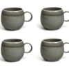 Habitat Evora Set Of 4 Stoneware Mugs - Green