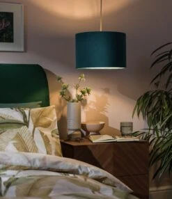 Habitat 30cm Velvet Shade - Teal -Cooking and dining Shop 9425181 R Z003C