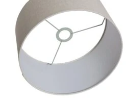 Habitat 35cm Linen Drum Shade - Oatmeal -Cooking and dining Shop 9425617 R Z003A