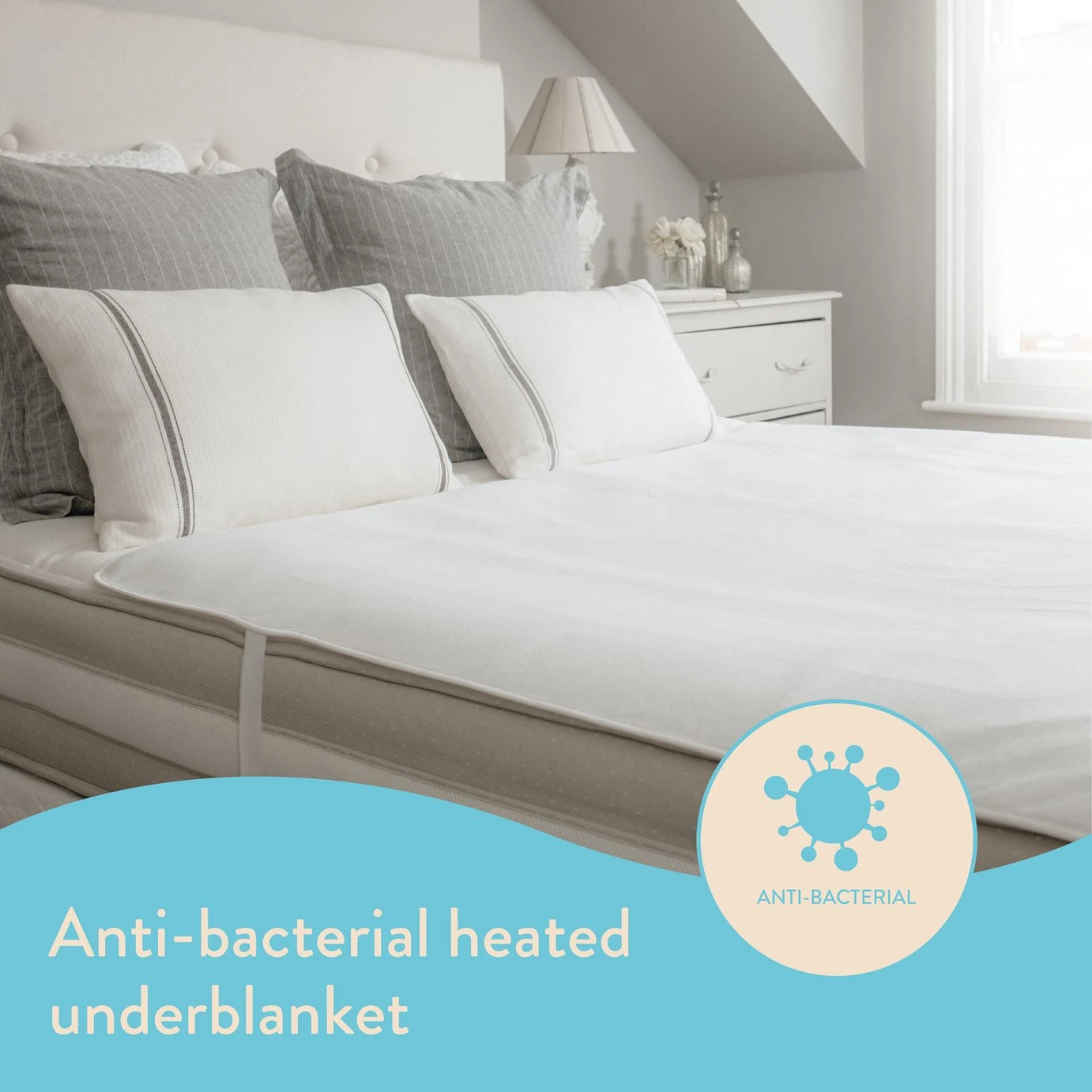 Dreamland Antibacterial Heated Underblanket - Kingsize 2 Dreamland Antibacterial Heated Underblanket - Kingsize - Image 2