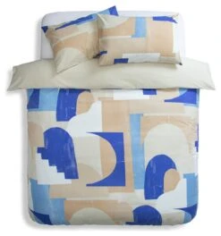 Habitat Geo Blue & Cream Bedding Set - Single -Cooking and dining Shop 9441897 R Z002A