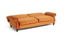 Habitat Joel 3 Seater Fabric Clic Clac Sofa Bed - Orange -Cooking and dining Shop 9451801 R Z002A