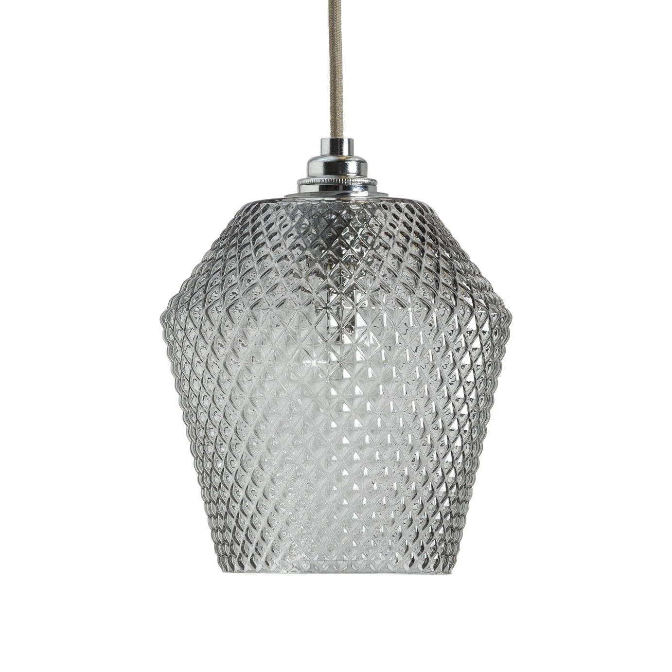 Habitat Nubia Faceted Glass Shade - Smoke Grey 3 Habitat Nubia Faceted Glass Shade - Smoke Grey - Image 3