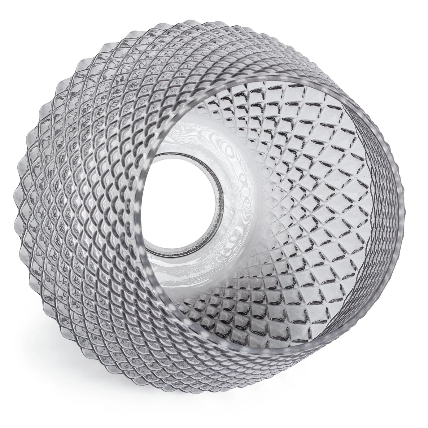 Habitat Nubia Faceted Glass Shade - Smoke Grey 5 Habitat Nubia Faceted Glass Shade - Smoke Grey - Image 5