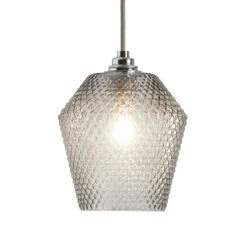 Habitat Nubia Faceted Glass Shade - Smoke Grey 12 Habitat Nubia Faceted Glass Shade - Smoke Grey -Cooking and dining Shop 9453957 R Z006A