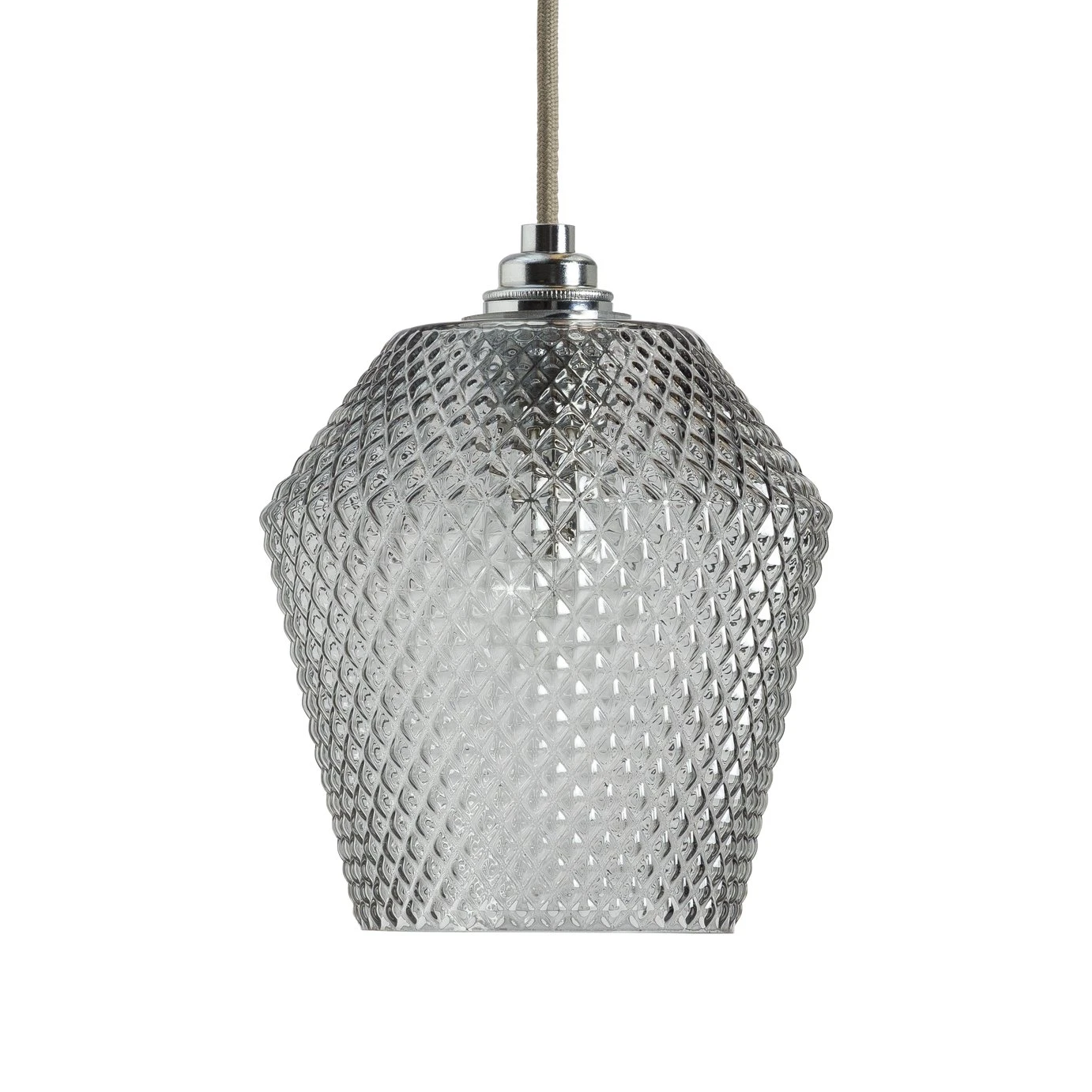 Habitat Nubia Faceted Glass Shade - Smoke Grey 7 Habitat Nubia Faceted Glass Shade - Smoke Grey - Image 7