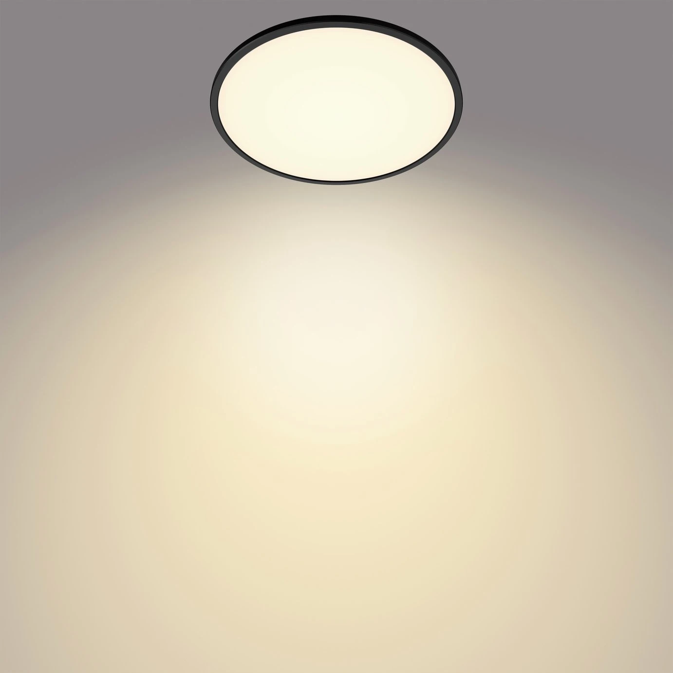 Philips Super Slim Flush To Ceiling Light - Black 3 Philips Super Slim Flush To Ceiling Light - Black - Image 3