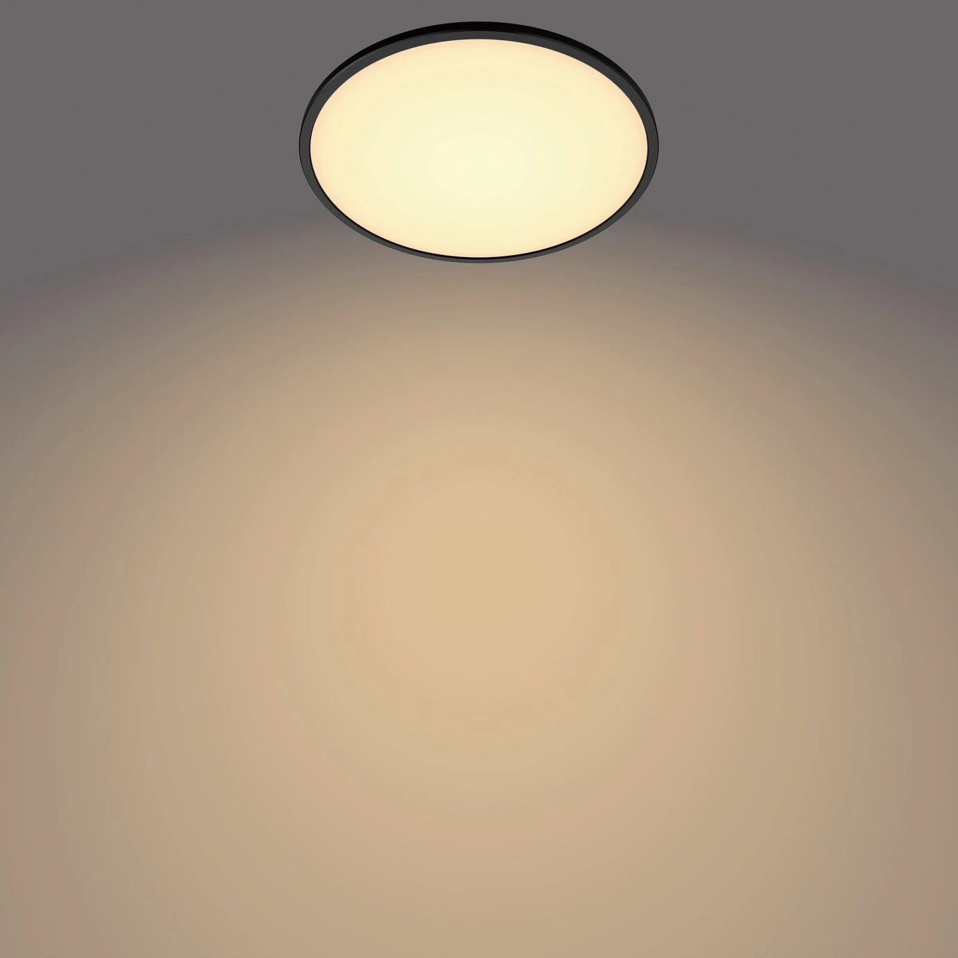 Philips Super Slim Flush To Ceiling Light - Black 5 Philips Super Slim Flush To Ceiling Light - Black - Image 5