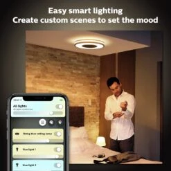 Philips Hue Being Flush To Ceiling Light - Black -Cooking and dining Shop 9455106 R Z003A