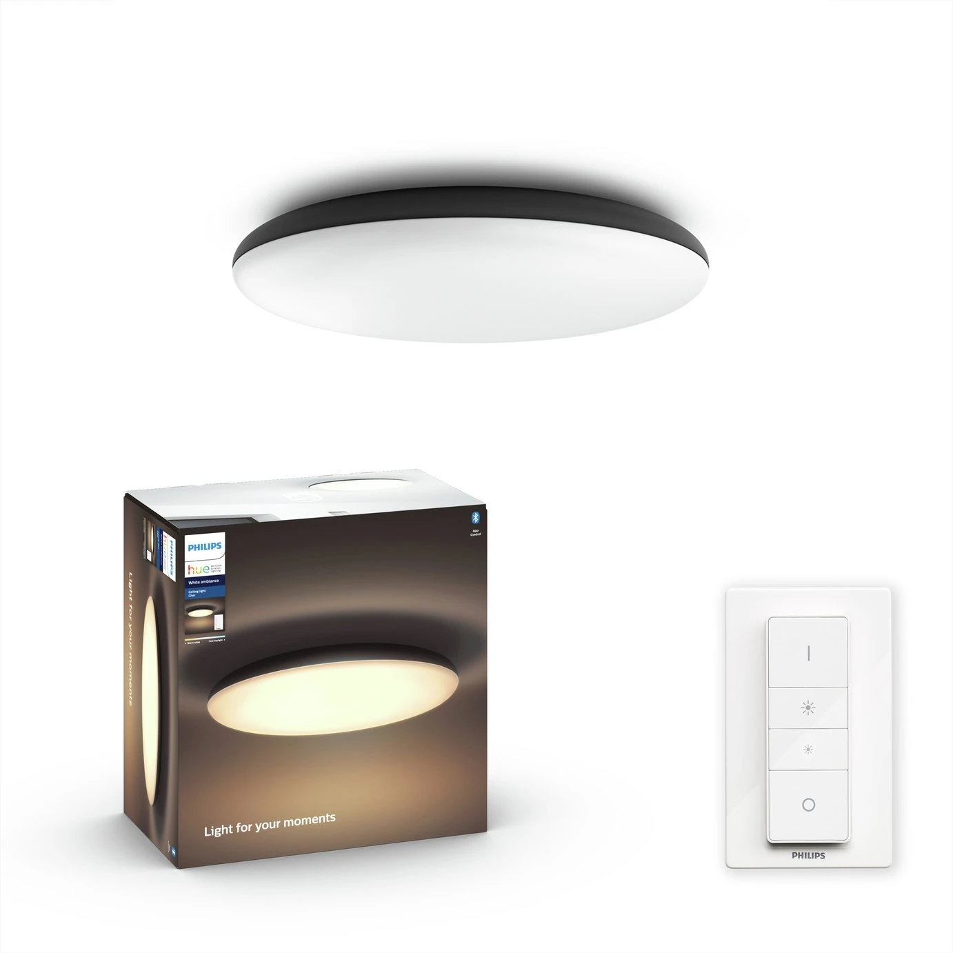 Philips Hue Cher Flush To Ceiling Light - Black 4 Philips Hue Cher Flush To Ceiling Light - Black - Image 4