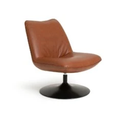 Habitat Nanna Faux Leather Swivel Chair - Tan -Cooking and dining Shop 9466047 R Z004A