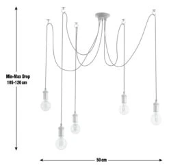 Habitat Nyos Spider 5 Light Chandelier - Black & Brass -Cooking and dining Shop 9483570 R E001