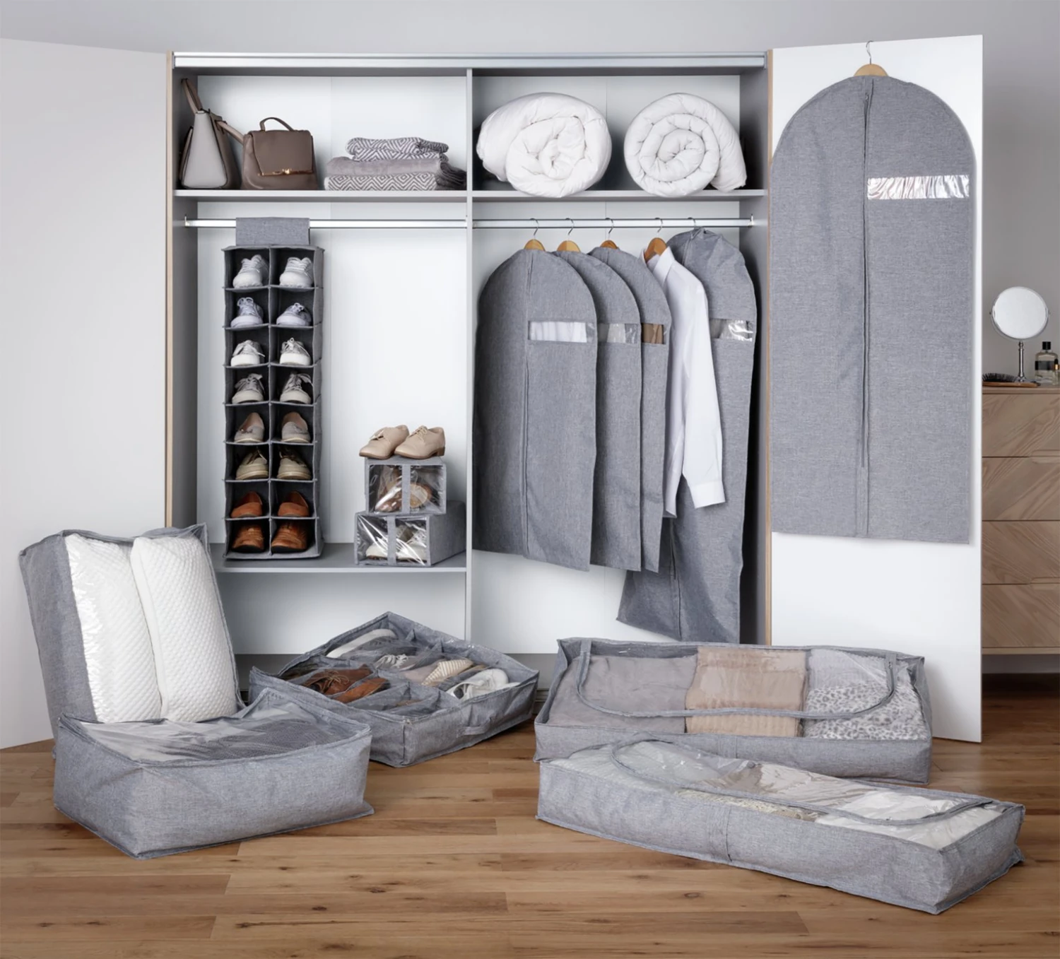 Habitat Pack Of 2 Dress Covers - Grey 2 Habitat Pack Of 2 Dress Covers - Grey - Image 2