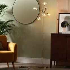 Habitat Glam 6 Light Glass Floor Lamp – Gold 11 Habitat Glam 6 Light Glass Floor Lamp – Gold -Cooking and dining Shop 9487916 R Z002C