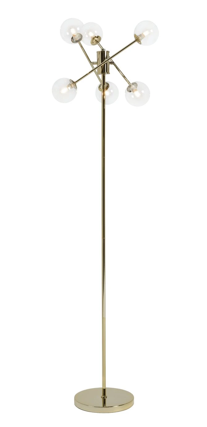 Habitat Glam 6 Light Glass Floor Lamp – Gold 4 Habitat Glam 6 Light Glass Floor Lamp – Gold - Image 4