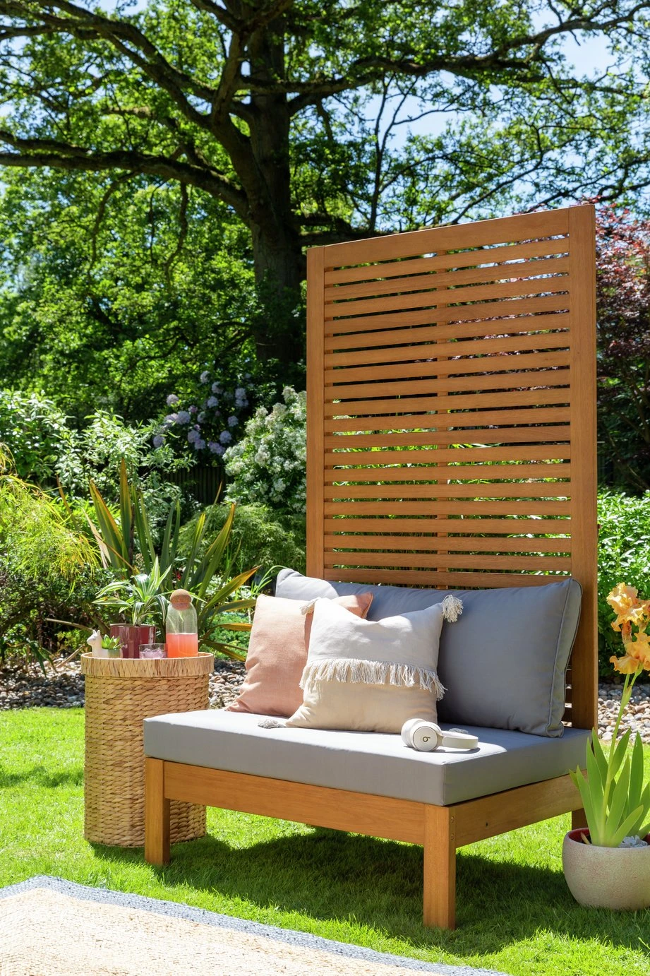 Habitat Samoa Wooden Single Seat Garden Chair-Natural 2 Habitat Samoa Wooden Single Seat Garden Chair-Natural - Image 2