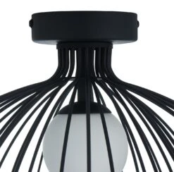 Habitat Kiso 2 Tier Opal Flush To Ceiling Light - Black -Cooking and dining Shop 9516241 R Z002A
