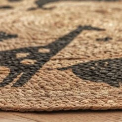 Habitat Kids Animal Abstract Jute Circle Rug - Natural -Cooking and dining Shop 9517374 R Z002C