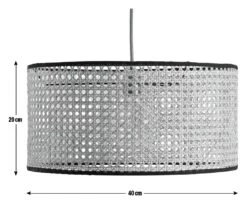 Habitat Ashi Rattan 40cm Shade - Natural & Black -Cooking and dining Shop 9519602 R E001