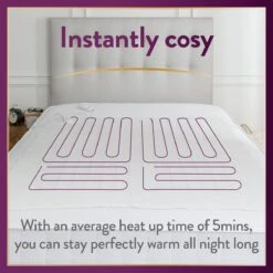 Slumberdown Perfectly Warm Luxury Electric Blanket-Double -Cooking and dining Shop 9519767 R Z008A