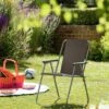 Habitat Folding Metal Garden Chair - Charcoal