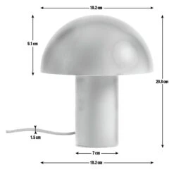 Habitat Ngami Mushroom Aluminium LED Touch Table Lamp - Blue -Cooking and dining Shop 9521535 R E001