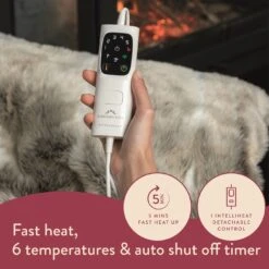 Dreamland Luxury Faux Fur Husky Heated Throw - Large -Cooking and dining Shop 9522204 R Z004A