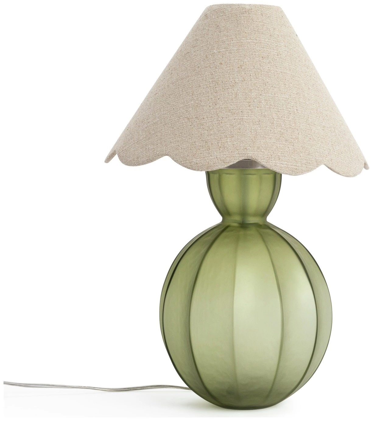 Habitat Estella Glass Table Lamp - Green 2 Habitat Estella Glass Table Lamp - Green - Image 2