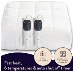 Dreamland Intelliheat Dual Control Mattress Protector - King -Cooking and dining Shop 9523571 R Z004A