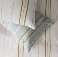 Habitat 180TC Sage Stripe Green Bedding Set - Single -Cooking and dining Shop 9524570 R Z003A