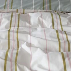 Habitat 180TC Sage Stripe Green Bedding Set - Single -Cooking and dining Shop 9524570 R Z006A