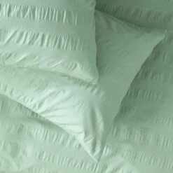 Habitat Reset Seersucker Sage Green Bedding Set - Single -Cooking and dining Shop 9526554 R Z003A