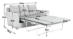 Habitat Carrie Fabric Sofa Bed - Grey -Cooking and dining Shop 9531161 R E001