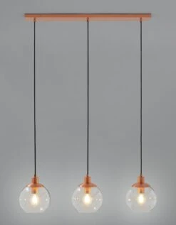 Habitat Coleman Metal 3 Light Bar Pendant Light - Copper -Cooking and dining Shop 9536128 R Z002C