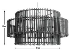 Habitat Bamboo 2 Tier Pendant Shade - Black -Cooking and dining Shop 9537653 R E001