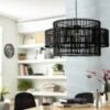 Habitat Bamboo 2 Tier Pendant Shade - Black