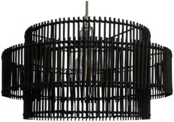 Habitat Bamboo 2 Tier Pendant Shade - Black -Cooking and dining Shop 9537653 R Z002A