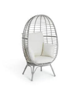 Habitat Kora Rattan Effect Garden Egg Chair - Grey -Cooking and dining Shop 9540815 R Z002A