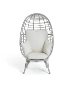 Habitat Kora Rattan Effect Garden Egg Chair - Grey -Cooking and dining Shop 9540815 R Z004A