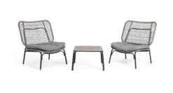 Habitat Nora 2 Seater Metal Garden Bistro Set - Grey 13 Habitat Nora 2 Seater Metal Garden Bistro Set - Grey -Cooking and dining Shop 9548415 R Z002A