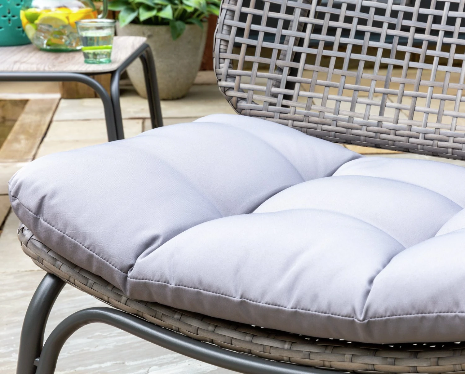 Habitat Nora 2 Seater Metal Garden Bistro Set - Grey 9 Habitat Nora 2 Seater Metal Garden Bistro Set - Grey - Image 9