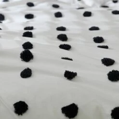 Habitat Cotton Tufted Spot White & Black Bedding Set -Single 11 Habitat Cotton Tufted Spot White & Black Bedding Set -Single -Cooking and dining Shop 9560651 R Z005A