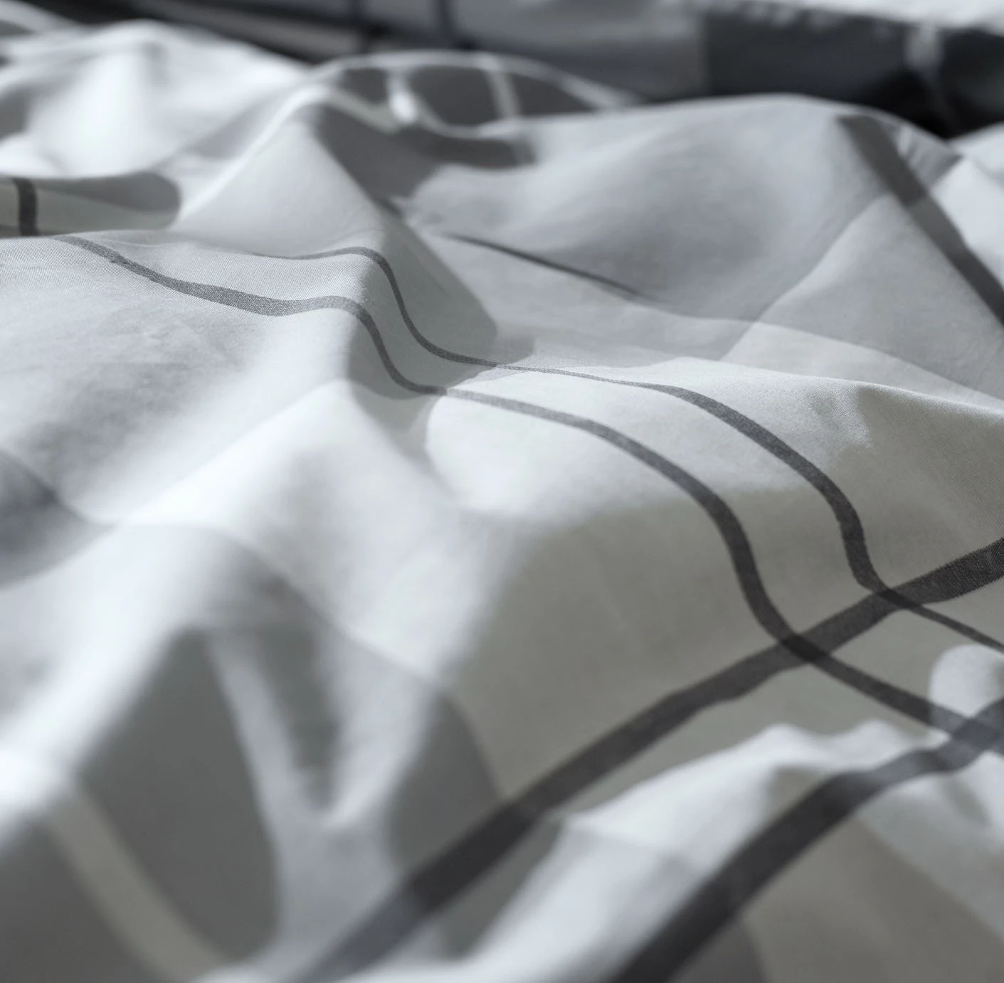 Habitat Check Charcoal Grey Bedding Set - Single 8 Habitat Check Charcoal Grey Bedding Set - Single - Image 8