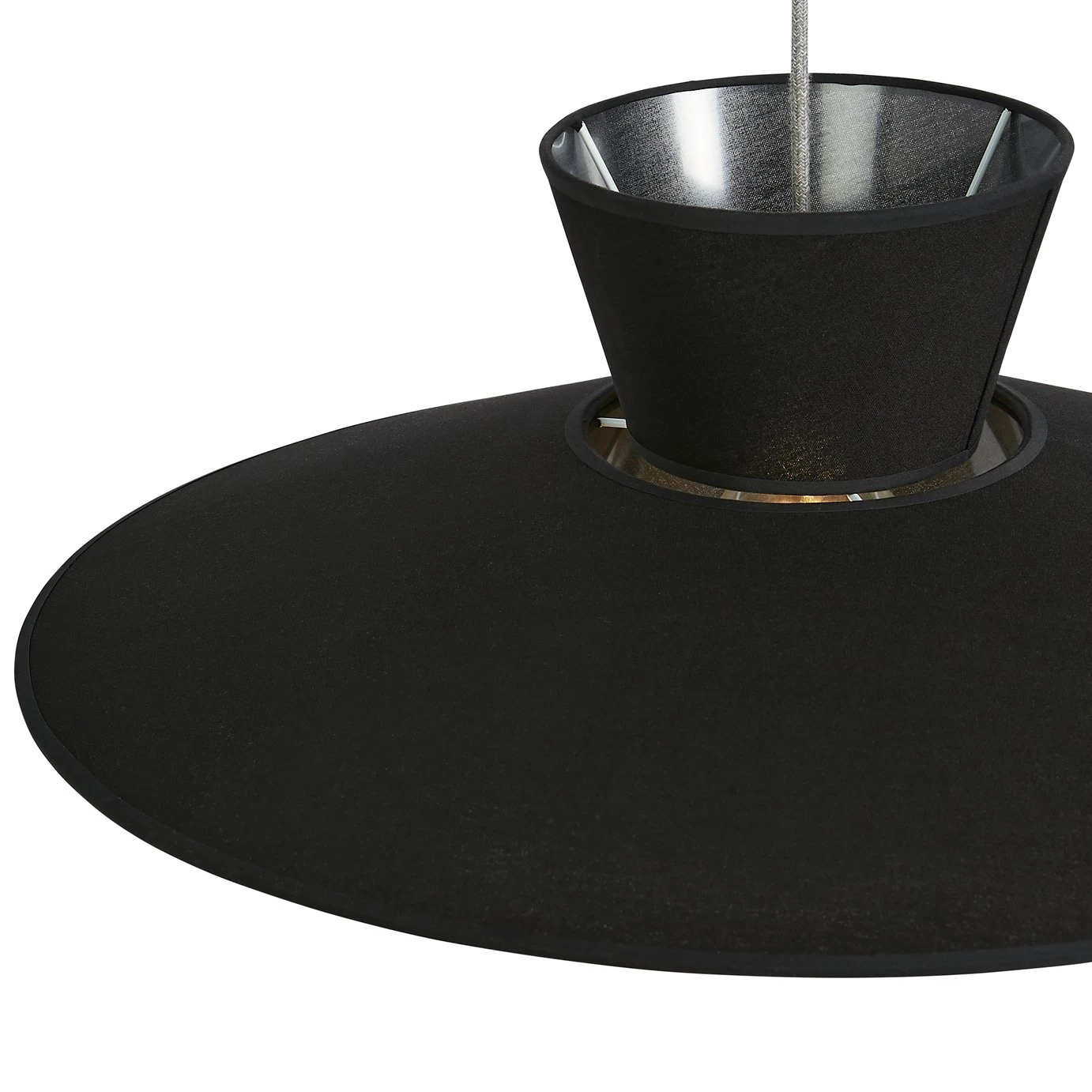 Habitat Linen Otton 2 Tier Easy Fit Shade - Black 4 Habitat Linen Otton 2 Tier Easy Fit Shade - Black - Image 4