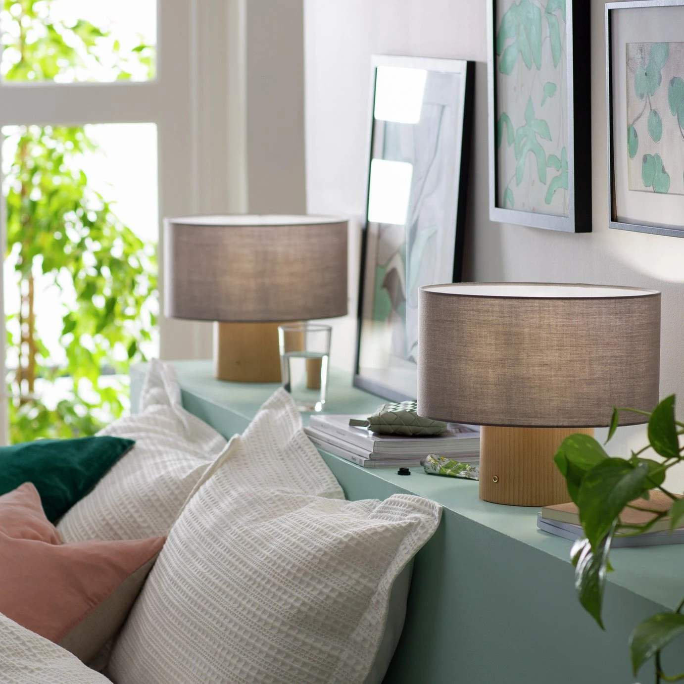 Habitat Modern Scandi Touch Table Lamp - Ash Grey & Oak 1 Habitat Modern Scandi Touch Table Lamp - Ash Grey & Oak