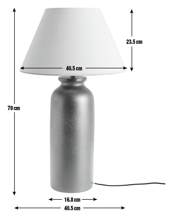 Habitat Hashi Ceramic Table Lamp - Black & Beige 3 Habitat Hashi Ceramic Table Lamp - Black & Beige - Image 3