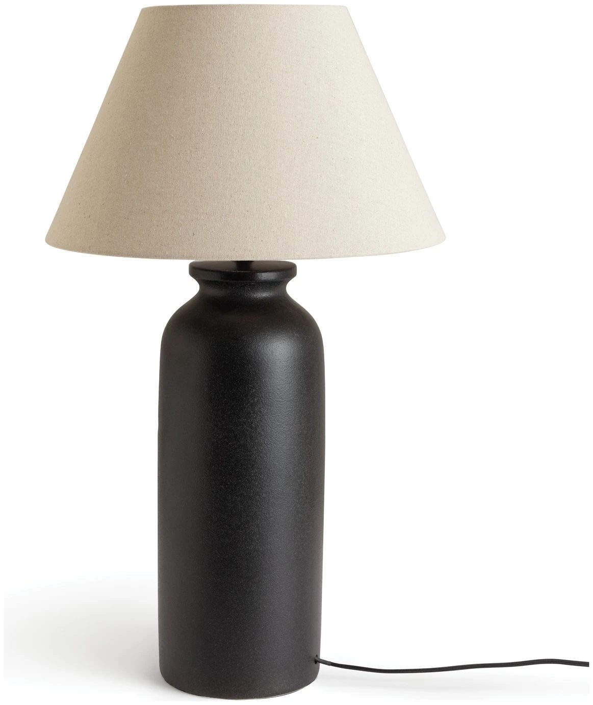 Habitat Hashi Ceramic Table Lamp - Black & Beige 6 Habitat Hashi Ceramic Table Lamp - Black & Beige - Image 6